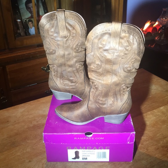 Rampage Shoes - NEW RAMPAGE RAM-WAMBLEE 2 DISTRESSED WESTERN BOOTS